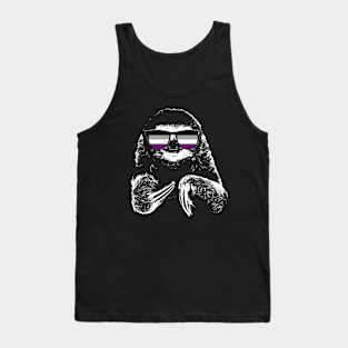 Pride Sloth Asexual Flag Sunglasses Tank Top